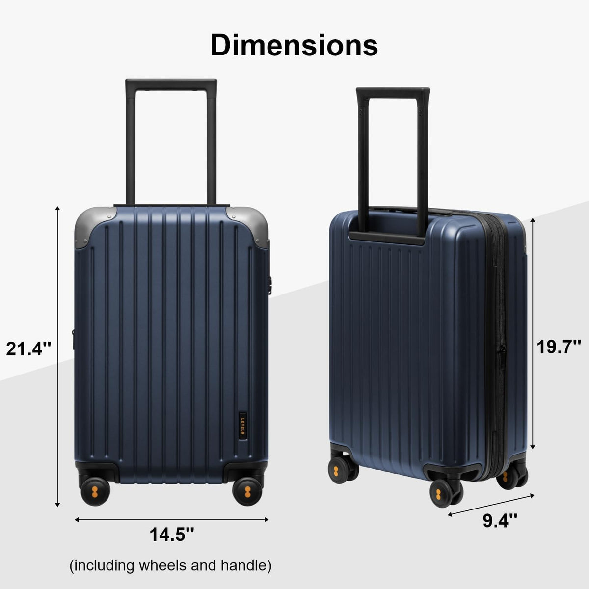 Carry on Luggage Airline Approved, Hardshell Suitcases with Spinner Wheels, PC Expandable Luggage, 20 Inch, Black