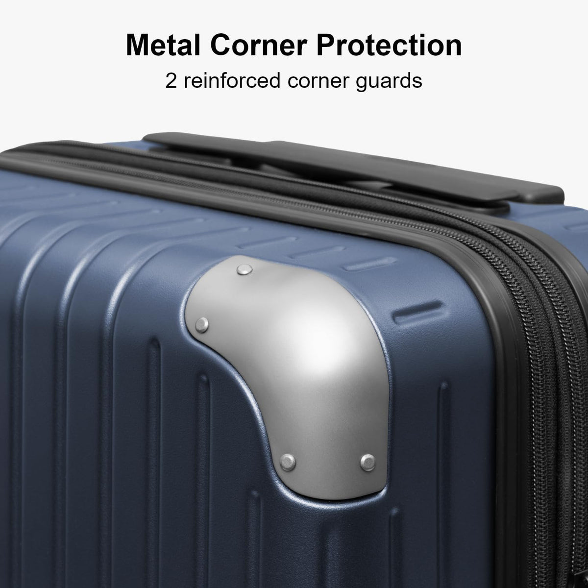 Carry on Luggage Airline Approved, Hardshell Suitcases with Spinner Wheels, PC Expandable Luggage, 20 Inch, Black