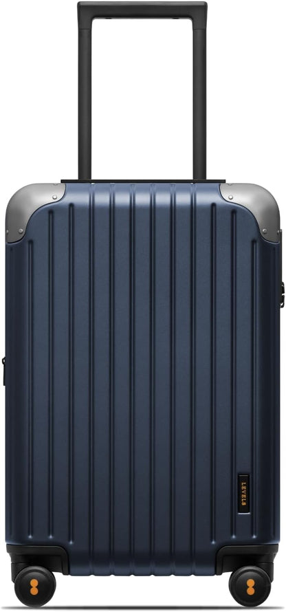 Carry on Luggage Airline Approved, Hardshell Suitcases with Spinner Wheels, PC Expandable Luggage, 20 Inch, Black
