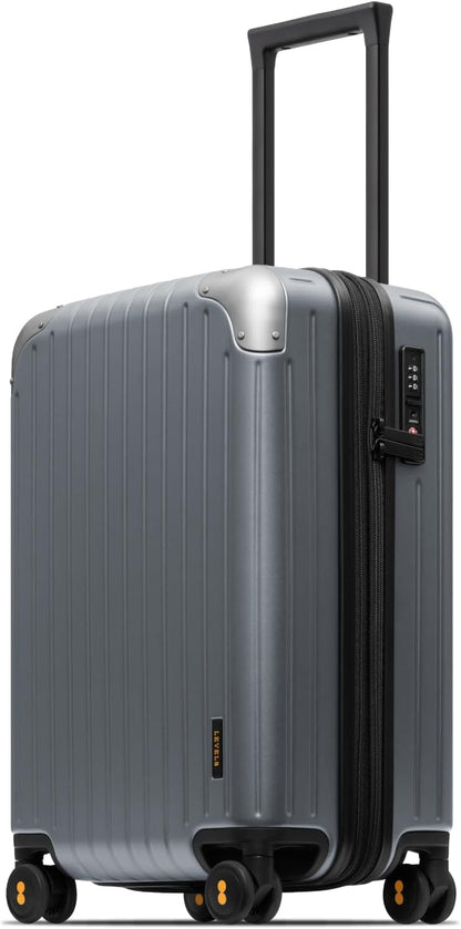 Carry on Luggage Airline Approved, Hardshell Suitcases with Spinner Wheels, PC Expandable Luggage, 20 Inch, Black