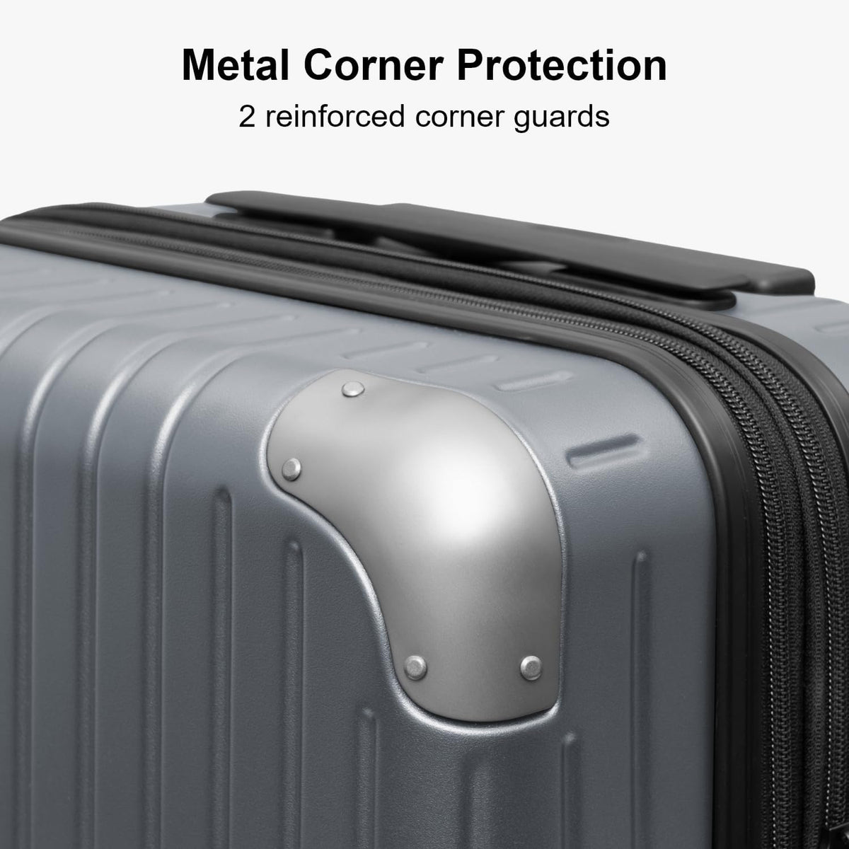 Carry on Luggage Airline Approved, Hardshell Suitcases with Spinner Wheels, PC Expandable Luggage, 20 Inch, Black