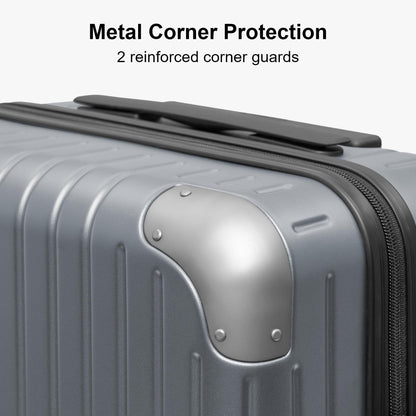 Carry on Luggage Airline Approved, Hardshell Suitcases with Spinner Wheels, PC Expandable Luggage, 20 Inch, Black