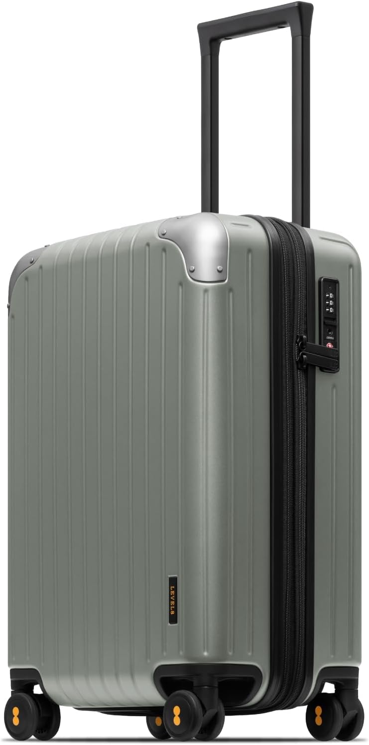 Carry on Luggage Airline Approved, Hardshell Suitcases with Spinner Wheels, PC Expandable Luggage, 20 Inch, Black