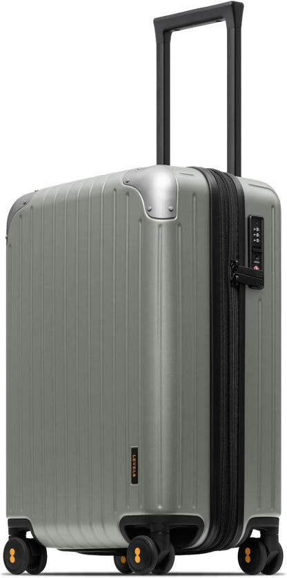 Carry on Luggage Airline Approved, Hardshell Suitcases with Spinner Wheels, PC Expandable Luggage, 20 Inch, Black