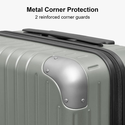 Carry on Luggage Airline Approved, Hardshell Suitcases with Spinner Wheels, PC Expandable Luggage, 20 Inch, Black