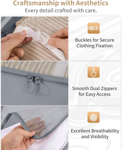 Packing Cubes 11 Set, Suitcase Organizers, Luggage Organizer Bags, Packing Cubes for Travel, with Toiletry Bag, Travel Essentials,Pink