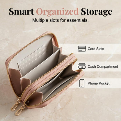 Women's Touch Screen Mobile Phone Messenger Bag, 2026 New Mini Phone Crossbody Bag with RFID Blocking Leather