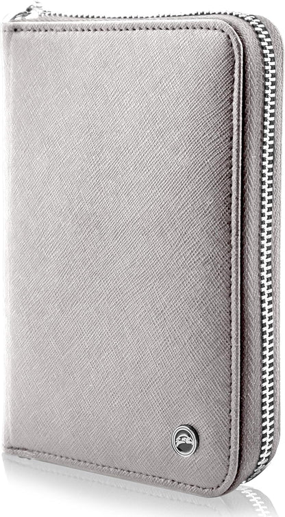 RFID Travel Wallet Passport Holder w/Zipper - Organizer Bag for Travel Documents – Safety Essentials Cover for Men Women