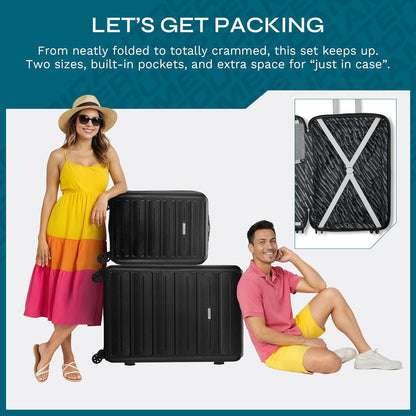 Westridge Hardside Luggage Set with Spinner Wheels, Holly Red, Carry-On
