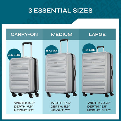 Westridge Hardside Luggage Set with Spinner Wheels, Holly Red, Carry-On