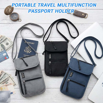 Neck Wallet RFID Blocking Passport Holder | Travel Document Organizer for Cash,Cards,Credit