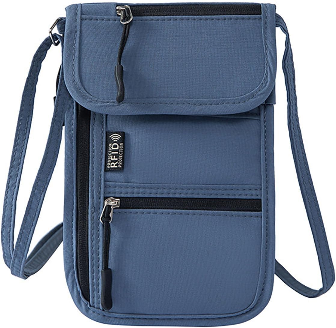 Neck Wallet RFID Blocking Passport Holder | Travel Document Organizer for Cash,Cards,Credit