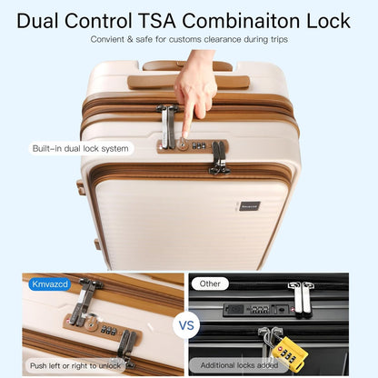 20 Inch Carry On Luggage, Hard shell Suitcases with Wheels | Airline Approved, Lightweight Polycarbonate, Expandable, 4 Spinner Wheels, TSA Lock, Suitcase with laptop Compartment