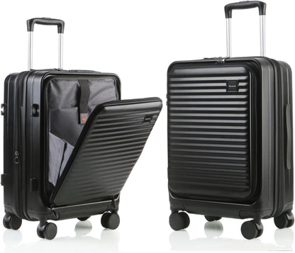 20 Inch Carry On Luggage, Hard shell Suitcases with Wheels | Airline Approved, Lightweight Polycarbonate, Expandable, 4 Spinner Wheels, TSA Lock, Suitcase with laptop Compartment