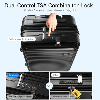 20 Inch Carry On Luggage, Hard shell Suitcases with Wheels | Airline Approved, Lightweight Polycarbonate, Expandable, 4 Spinner Wheels, TSA Lock, Suitcase with laptop Compartment