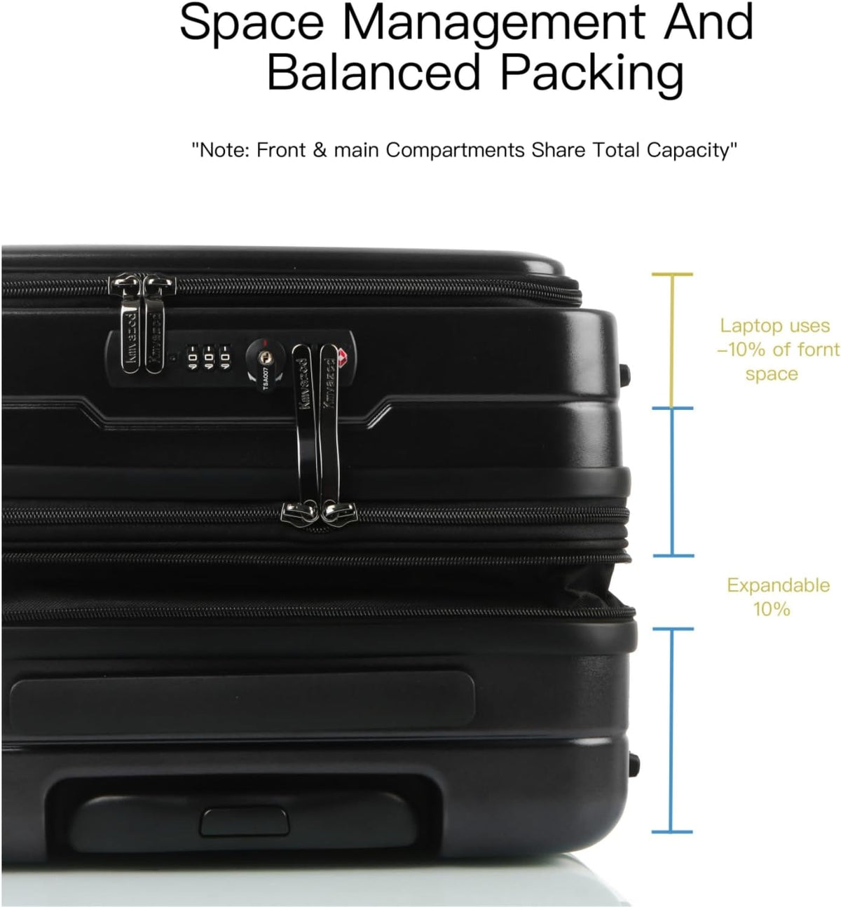 20 Inch Carry On Luggage, Hard shell Suitcases with Wheels | Airline Approved, Lightweight Polycarbonate, Expandable, 4 Spinner Wheels, TSA Lock, Suitcase with laptop Compartment