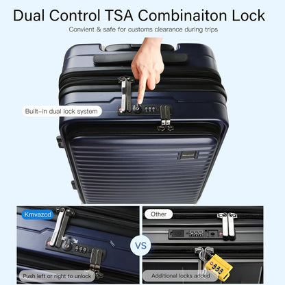 20 Inch Carry On Luggage, Hard shell Suitcases with Wheels | Airline Approved, Lightweight Polycarbonate, Expandable, 4 Spinner Wheels, TSA Lock, Suitcase with laptop Compartment
