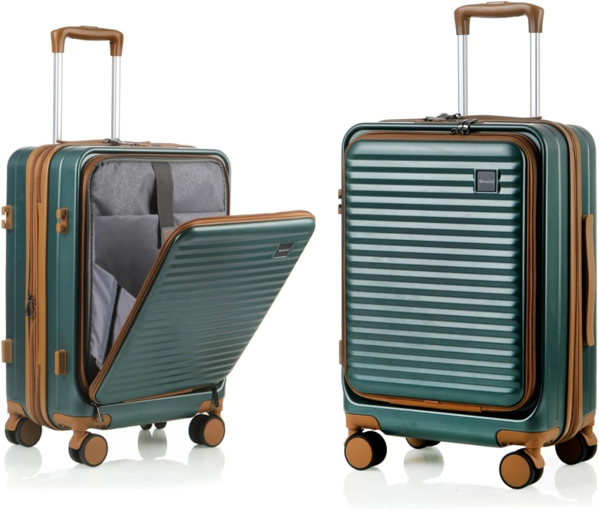 20 Inch Carry On Luggage, Hard shell Suitcases with Wheels | Airline Approved, Lightweight Polycarbonate, Expandable, 4 Spinner Wheels, TSA Lock, Suitcase with laptop Compartment