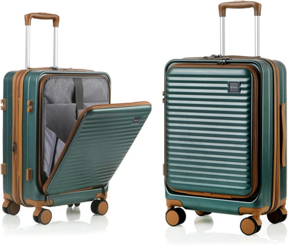 20 Inch Carry On Luggage, Hard shell Suitcases with Wheels | Airline Approved, Lightweight Polycarbonate, Expandable, 4 Spinner Wheels, TSA Lock, Suitcase with laptop Compartment
