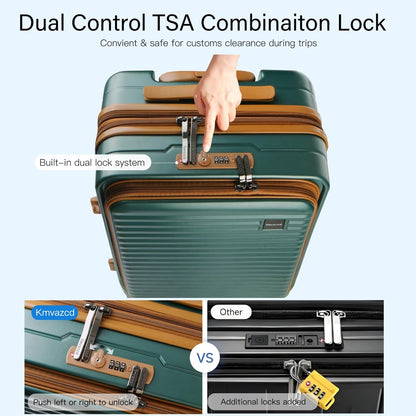 20 Inch Carry On Luggage, Hard shell Suitcases with Wheels | Airline Approved, Lightweight Polycarbonate, Expandable, 4 Spinner Wheels, TSA Lock, Suitcase with laptop Compartment