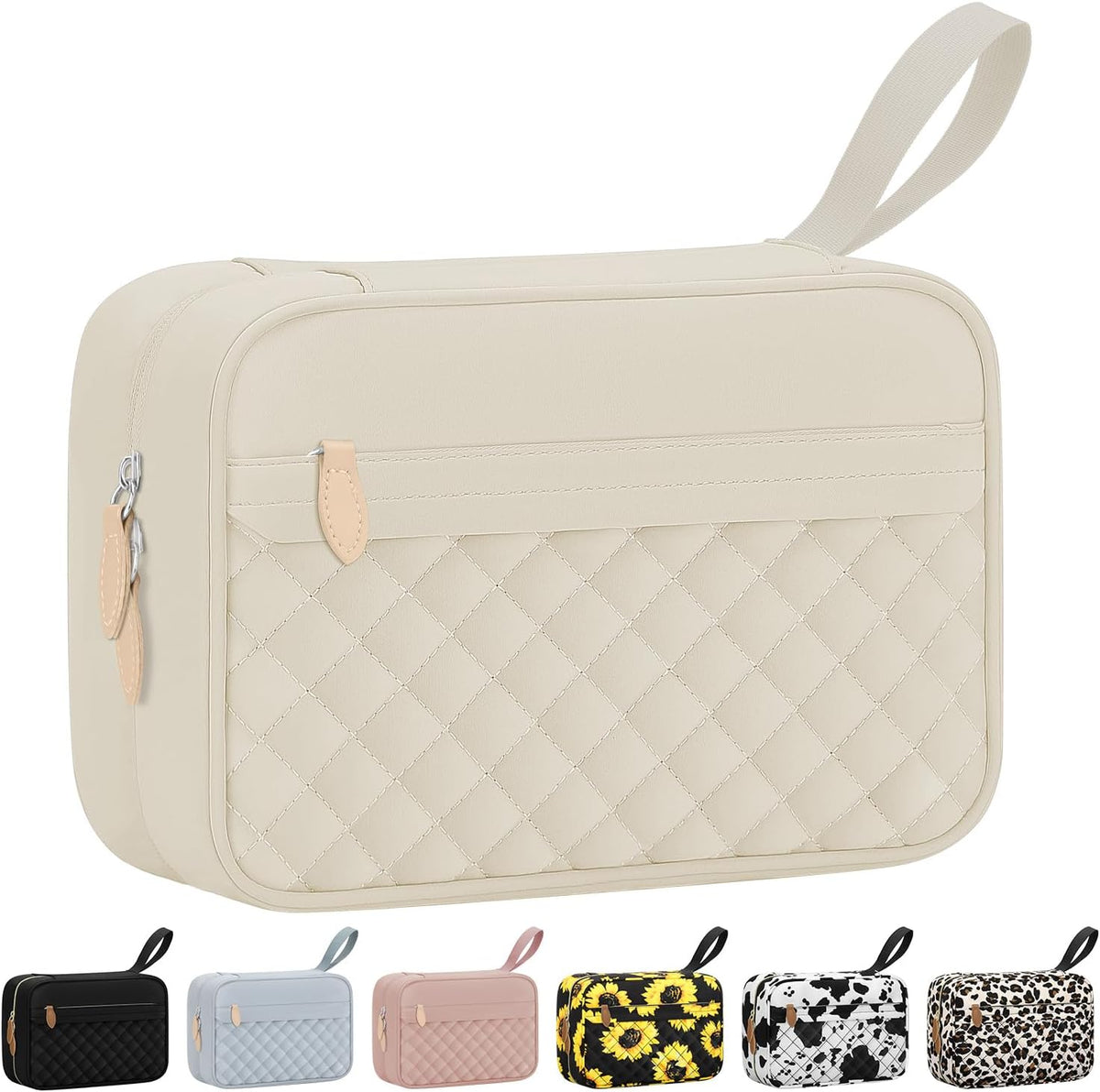 Travel Toiletry Bag for Women with Hanging Hook, Waterproof TSA Approved Cometic Toiletry Bag Organizers Leakproof Make up Bags for Women Blue