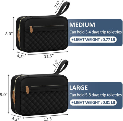 Travel Toiletry Bag for Women with Hanging Hook, Waterproof TSA Approved Cometic Toiletry Bag Organizers Leakproof Make up Bags for Women Blue