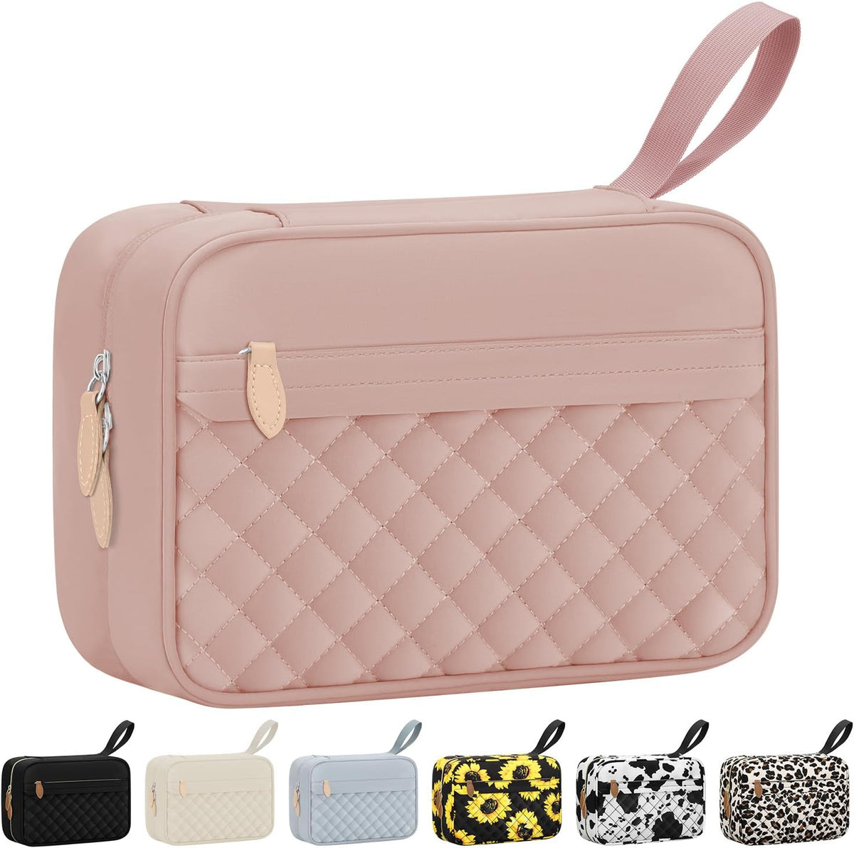 Travel Toiletry Bag for Women with Hanging Hook, Waterproof TSA Approved Cometic Toiletry Bag Organizers Leakproof Make up Bags for Women Blue