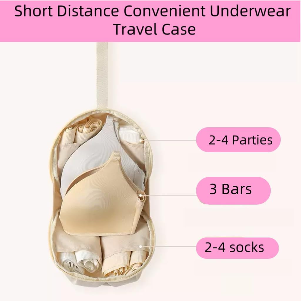 Travel Underwear Organizer Bag:Portable Luggage Organizer for women, Multi-Compartment Storage Bag for Clothes, Bras, and Accessories, Ideal for Suitcases and Carry-Ons