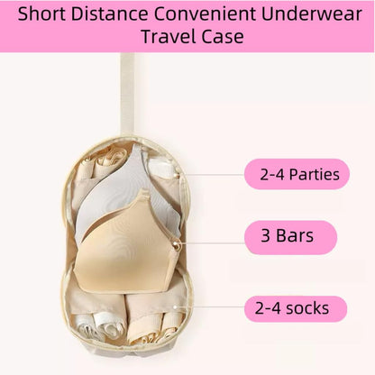 Travel Underwear Organizer Bag:Portable Luggage Organizer for women, Multi-Compartment Storage Bag for Clothes, Bras, and Accessories, Ideal for Suitcases and Carry-Ons