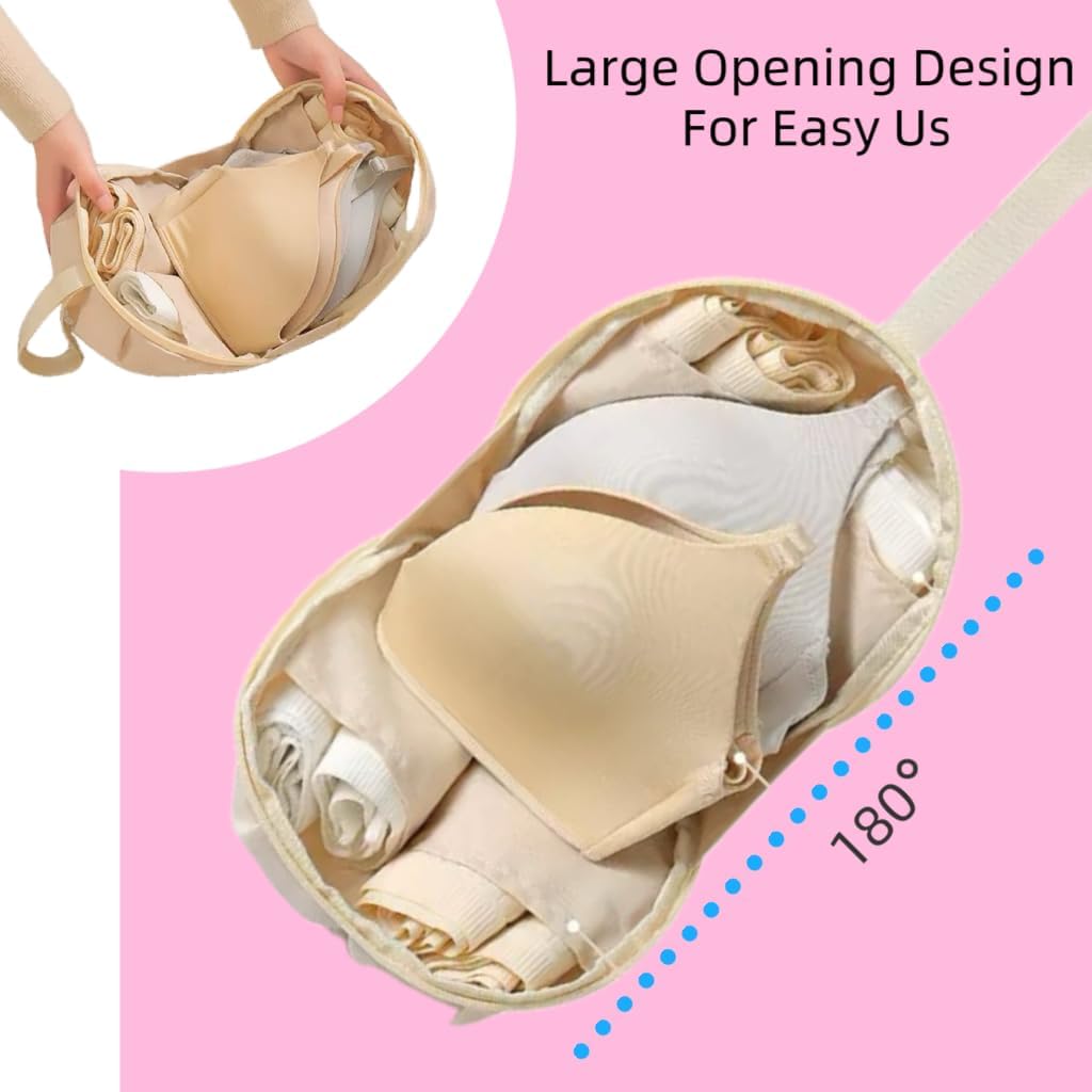 Travel Underwear Organizer Bag:Portable Luggage Organizer for women, Multi-Compartment Storage Bag for Clothes, Bras, and Accessories, Ideal for Suitcases and Carry-Ons