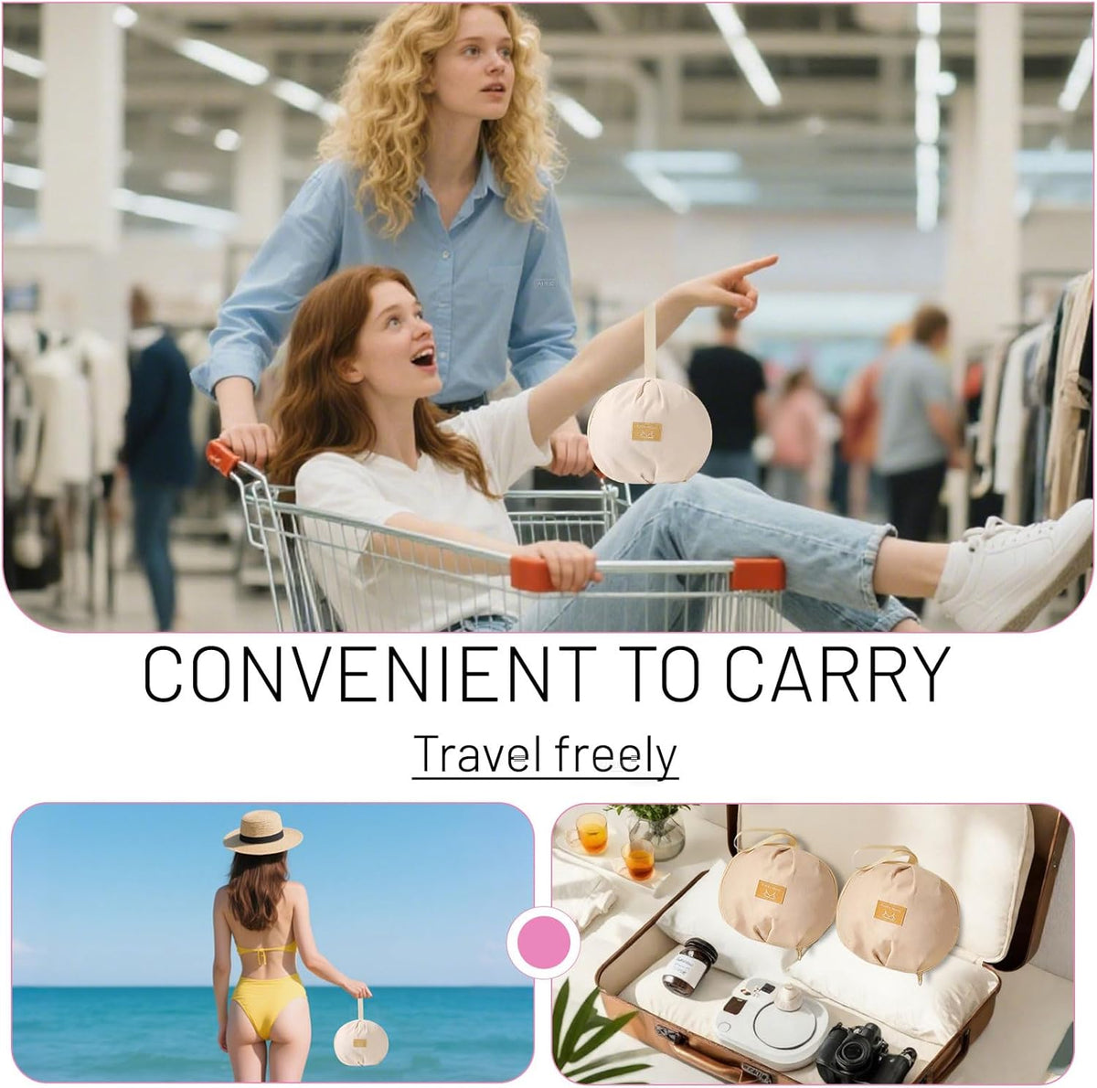 Travel Underwear Organizer Bag:Portable Luggage Organizer for women, Multi-Compartment Storage Bag for Clothes, Bras, and Accessories, Ideal for Suitcases and Carry-Ons