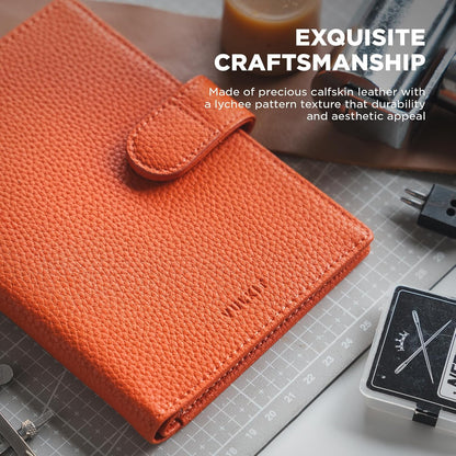 Leather Passport Travel Wallet for 2 Passports Pocket Slim Double Passport Holder RFID Blocking with ID Window for Women or Men