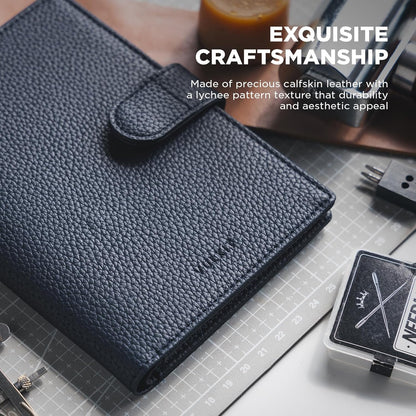 Leather Passport Travel Wallet for 2 Passports Pocket Slim Double Passport Holder RFID Blocking with ID Window for Women or Men