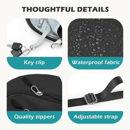 Anti Theft Crossbody Bags for Women Men, Small Sling Crossbody Bag Travel Purse Shoulder Wallet with RFID Blocking