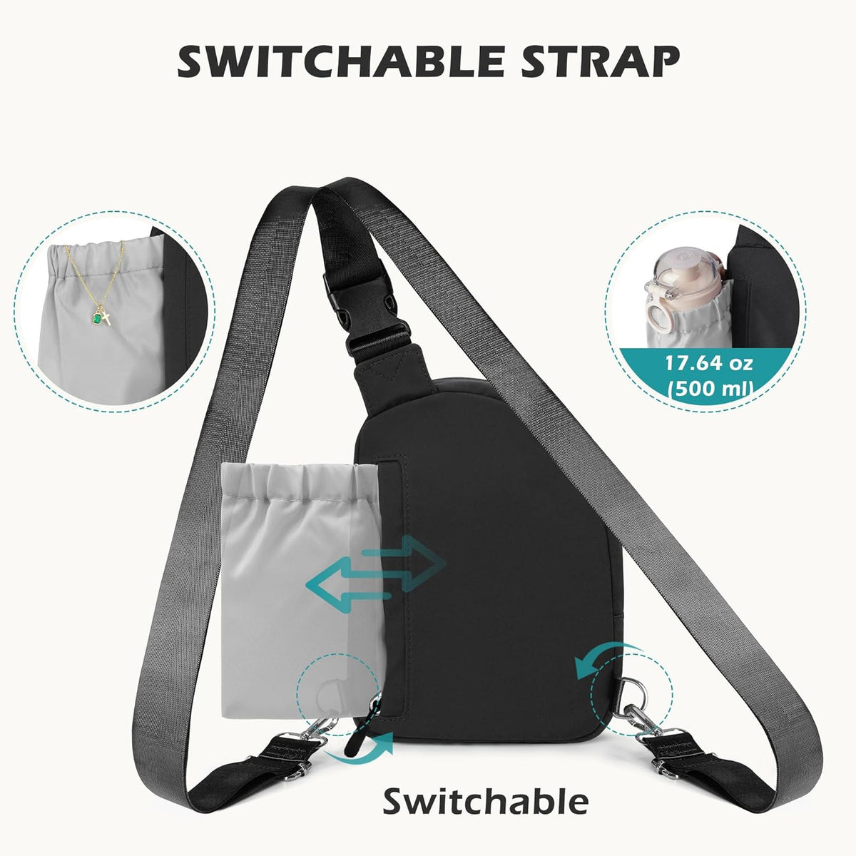 Anti Theft Crossbody Bags for Women Men, Small Sling Crossbody Bag Travel Purse Shoulder Wallet with RFID Blocking