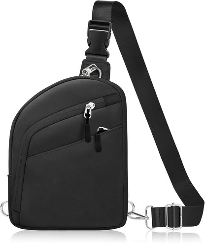 Anti Theft Crossbody Bags for Women Men, Small Sling Crossbody Bag Travel Purse Shoulder Wallet with RFID Blocking