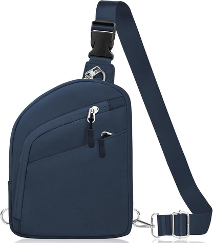 Anti Theft Crossbody Bags for Women Men, Small Sling Crossbody Bag Travel Purse Shoulder Wallet with RFID Blocking