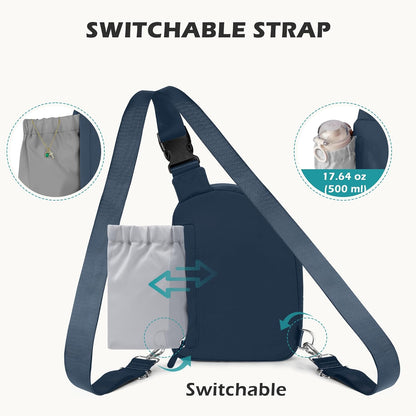 Anti Theft Crossbody Bags for Women Men, Small Sling Crossbody Bag Travel Purse Shoulder Wallet with RFID Blocking