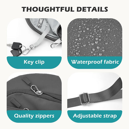 Anti Theft Crossbody Bags for Women Men, Small Sling Crossbody Bag Travel Purse Shoulder Wallet with RFID Blocking