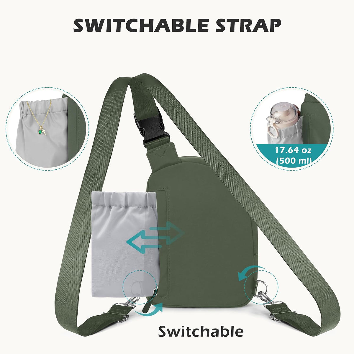 Anti Theft Crossbody Bags for Women Men, Small Sling Crossbody Bag Travel Purse Shoulder Wallet with RFID Blocking