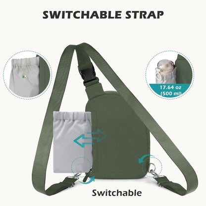 Anti Theft Crossbody Bags for Women Men, Small Sling Crossbody Bag Travel Purse Shoulder Wallet with RFID Blocking