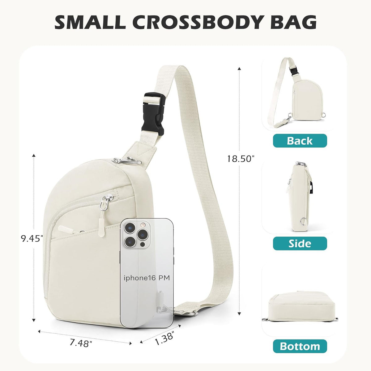 Anti Theft Crossbody Bags for Women Men, Small Sling Crossbody Bag Travel Purse Shoulder Wallet with RFID Blocking