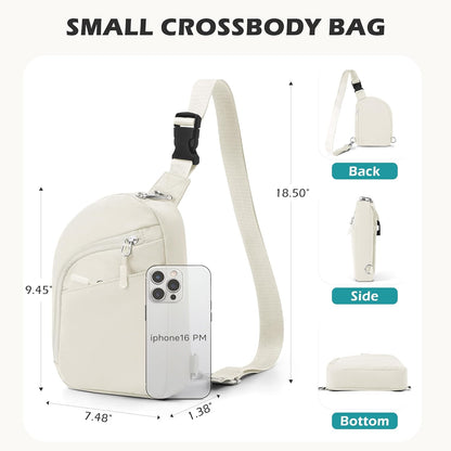 Anti Theft Crossbody Bags for Women Men, Small Sling Crossbody Bag Travel Purse Shoulder Wallet with RFID Blocking