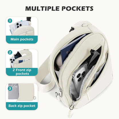 Anti Theft Crossbody Bags for Women Men, Small Sling Crossbody Bag Travel Purse Shoulder Wallet with RFID Blocking