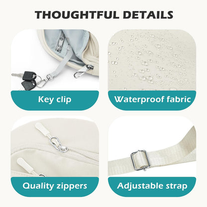 Anti Theft Crossbody Bags for Women Men, Small Sling Crossbody Bag Travel Purse Shoulder Wallet with RFID Blocking
