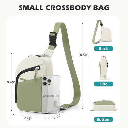 Anti Theft Crossbody Bags for Women Men, Small Sling Crossbody Bag Travel Purse Shoulder Wallet with RFID Blocking