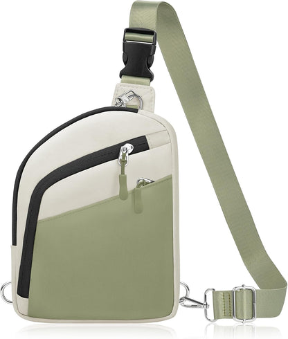 Anti Theft Crossbody Bags for Women Men, Small Sling Crossbody Bag Travel Purse Shoulder Wallet with RFID Blocking