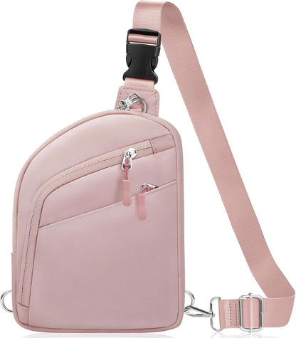 Anti Theft Crossbody Bags for Women Men, Small Sling Crossbody Bag Travel Purse Shoulder Wallet with RFID Blocking