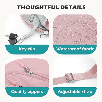 Anti Theft Crossbody Bags for Women Men, Small Sling Crossbody Bag Travel Purse Shoulder Wallet with RFID Blocking
