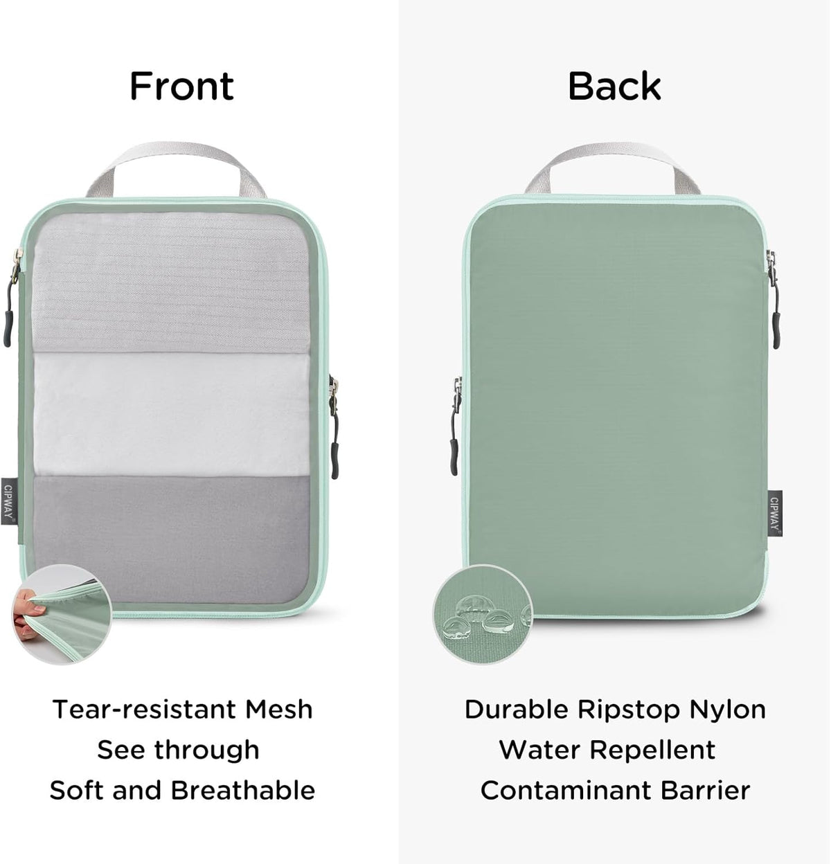 Compression Packing Cubes Mesh, Lightweight Luggage Organizer Bags with Laundry Bag, Toiletries Bag and Shoe Bag, Travel Essentials for Carry on Suitcase（,Black）